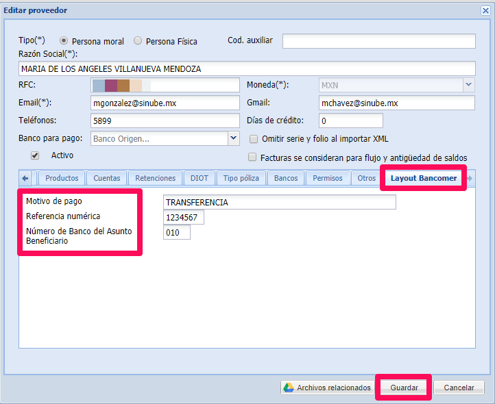 Pago administrativo automático – sinube