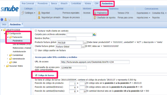 Código de Barras. – sinube